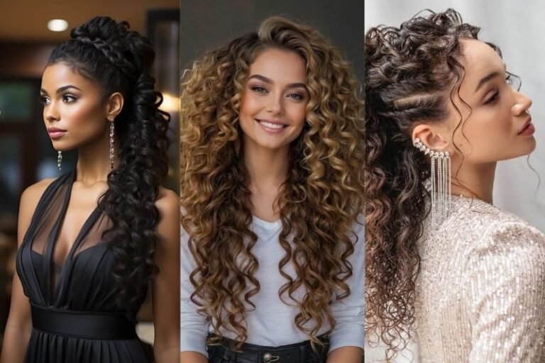 15 Christmas Hairstyles for Curly Hair, Cute and Easy Holiday Looks