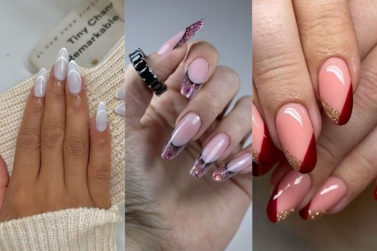 18 Stunning French Christmas Nails for 2024 Glam Up Your Holiday Look