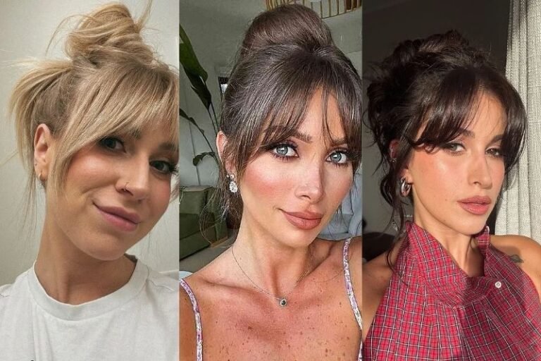 20 Chic Bun with Bangs Hairstyles for Every Occasion