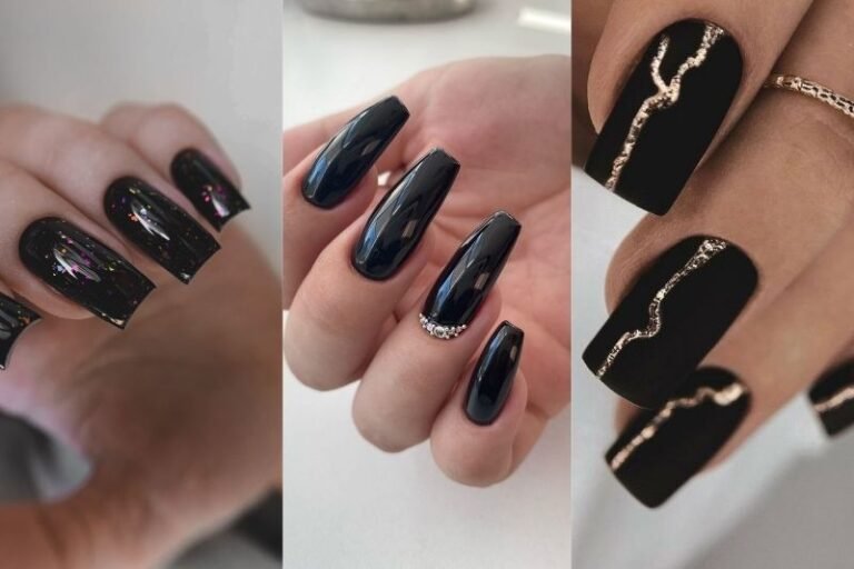 22 Stunning Black Christmas Nails to Rock Your Holiday Look in 2024