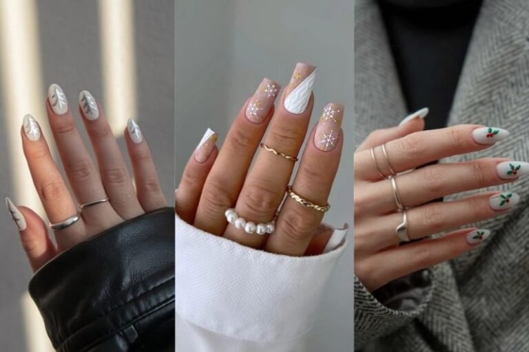 24 Elegant White Christmas Nail Designs for 2025