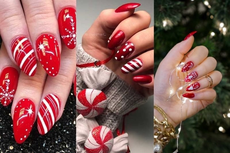 26 Red Christmas Nail Art Designs for 2024 Festive & Fabulous Ideas You’ll Love