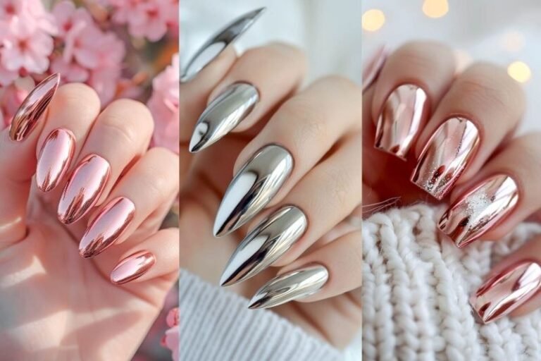 46 Beautiful Chrome Nails That Will Make Your Mani Pop