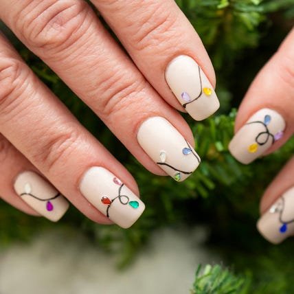 white christmas nail designs