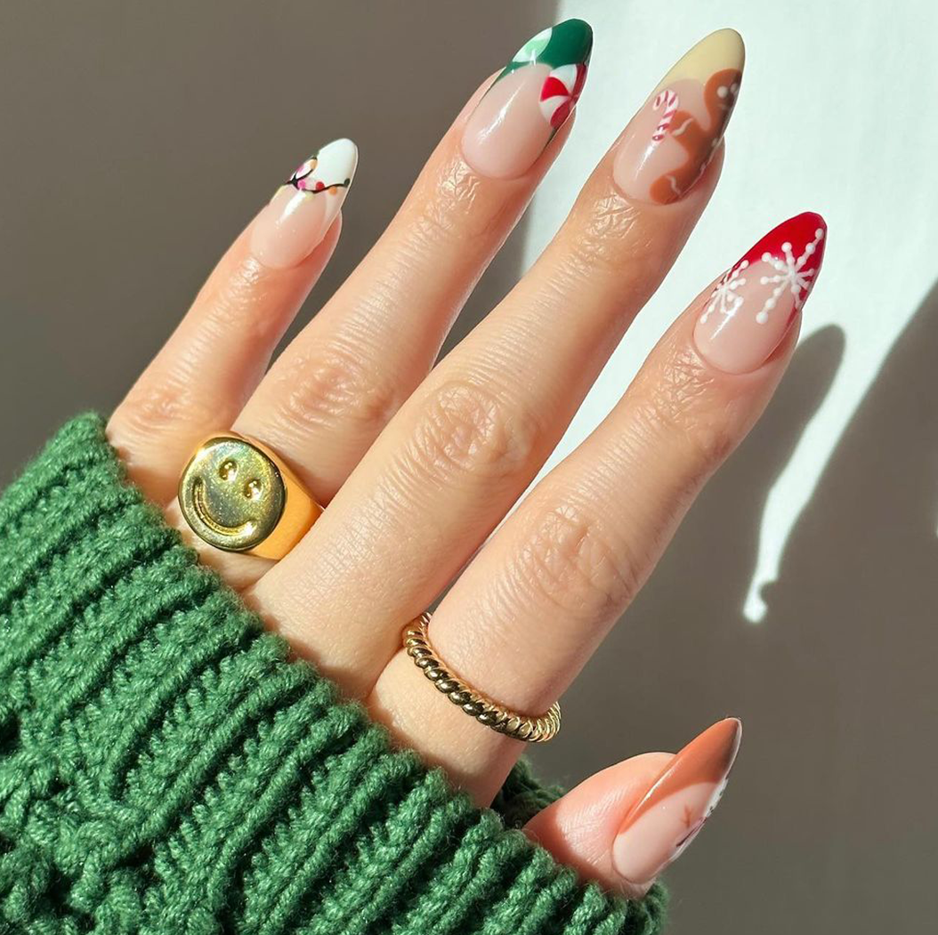 red christmas nail art designs