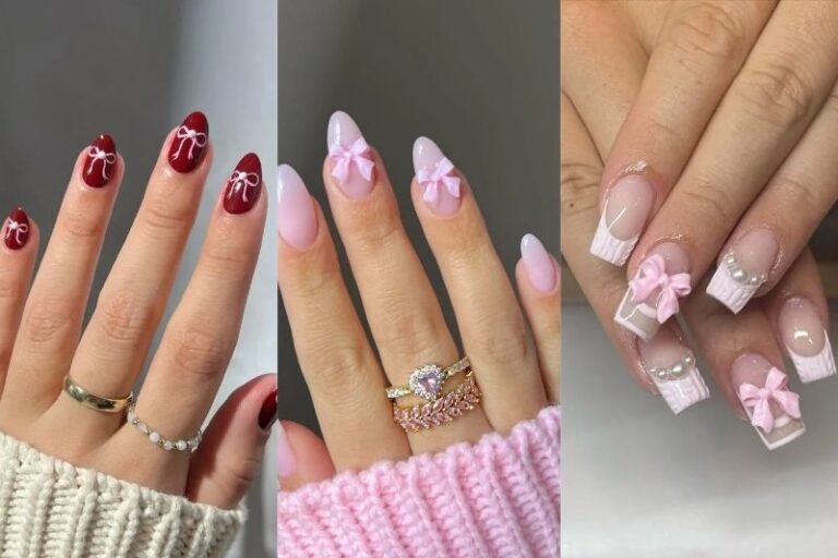 30 Bow Nail Designs That Embody Coquette Elegance